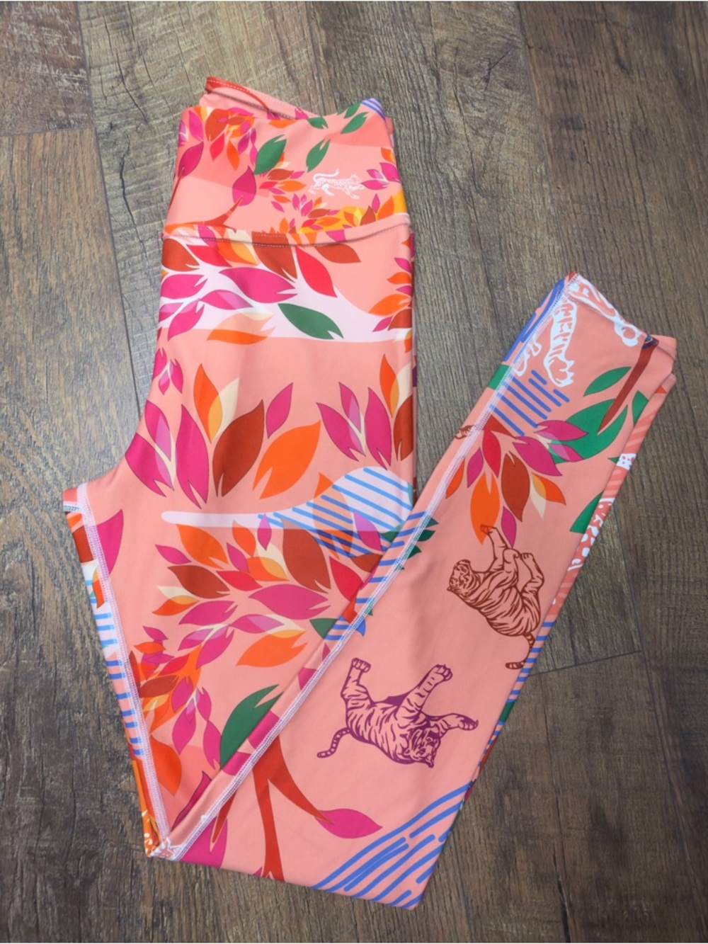 JESSIE ZHAO NEW YORK Tigers in the Garden  High Waist Yoga Leggings Medium 💪🏻 - Picture 10 of 11